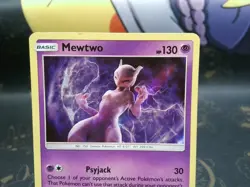 Pokemon TCG Mewtwo Detective Pikachu Holo Card 12/18 MP - Image 2