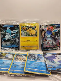Pokemon 2023 Holiday Advent Calendar Stamped Cards x 8 Full Set Sealed TCG Promo - Image 1