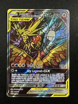 Moltres Zapdos Articuno SM210 GX Tag Team Hidden Fates Promo Pokemon English - Image 1