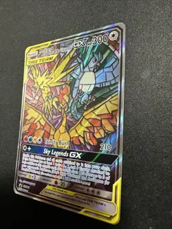 Moltres Zapdos Articuno SM210 GX Tag Team Hidden Fates Promo Pokemon English - Image 2