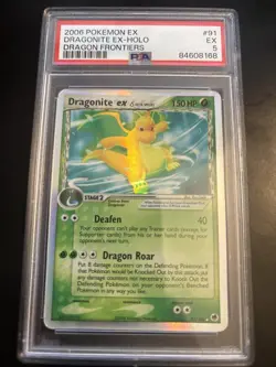 2006 Pokemon EX Dragonite EX-Holo Dragon Frontiers #91 PSA 5 - Image 1