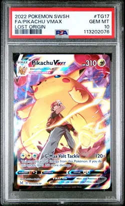 2022 Pokemon Pikachu VMAX - Lost Origin - TG17/TG30 - PSA 10 Gem MT - Image 3