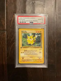Pokemon Pikachu 1st Edition #60 W stamp 1999 PSA 10 Duelist Promo Gem Mint - Image 1