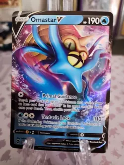 Omastar V 035/195 Silver Tempest Full Art Ultra Rare Holo Pokemon NM 🔥🔥🔥 - Image 1