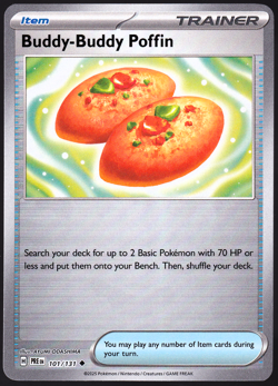 Buddy-Buddy Poffin 101/131 Poke Ball Holo Prismatic Evolutions Pokemon NM - Image 1