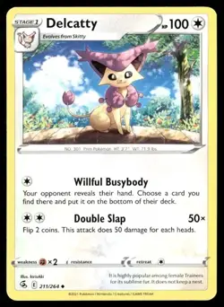 2021 Fusion Strike Set Pokemon Card 211 Delcatty NM - Image 1