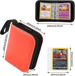 2-Pocket Trading Card Binder for TCG cards, Hold 80 Cards with 40 removable s... - Image 3