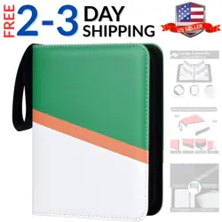 Trading Card Binder 4 Pocket with 50 Removable Sleeves, 400 Pockets Card Coll... - Image 1
