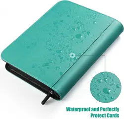 Card Binder 4 Pocket with Zipper, 288 Pockets Trading Card Holder Book, PU C... - Image 5