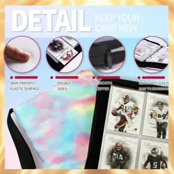 Card Binder 4 Pocket, Trading Card Binder 440 Pockets with Removable Sleeves,... - Image 3
