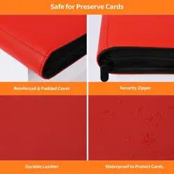 Trading Card Binder 4 Pocket, TCG Binder with 160 Side Loading Pockets, Tradi... - Image 4