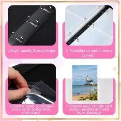 Card Binder 4/9 Pocket PU Waterproof Trading Binder Compatible with MTG/ygo/T... - Image 5