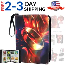 400 Pockets Trading Card Binder for MTG/YGO/TCG Cards,Portable Waterproof Car... - Image 1
