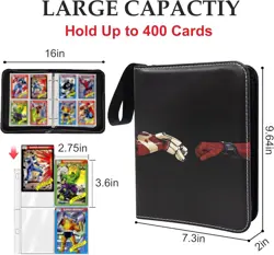 Card Binder for Cards,4 Pocket with 50 Sleeves up to 400 Cards,Waterproof Ave... - Image 4
