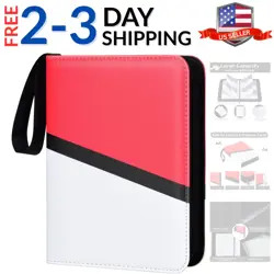 Trading Card Binder 4 Pocket with 50 Removable Sleeves, 400 Pockets Card Coll... - Image 1