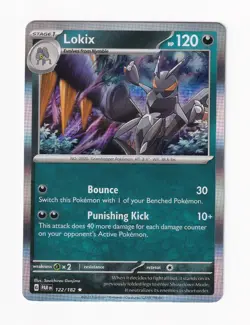 Lokix 122/182 SV04: Paradox Rift 2023 Holo Rare Pokemon Card Near Mint NM - Image 1