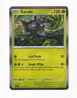 Zarude 011/191 SV08: Surging Sparks Holo Rare Pokemon Card Near Mint NM - Image 1