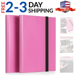 Card Binder Pink, 2 Pack 9 Pockets with 40 Sheets 720 Side Loading Card Colle... - Image 1