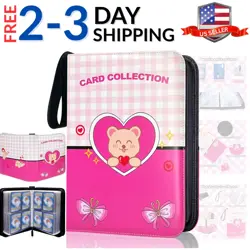 Cute Card Binder 4-Pocket, 520 Pockets Card Holder with 65 Removable Sleeves,... - Image 1