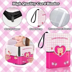 Cute Card Binder 4-Pocket, 520 Pockets Card Holder with 65 Removable Sleeves,... - Image 5