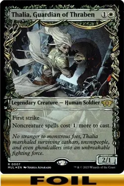 1x - Thalia, Guardian of Thraben - FOIL SHOWCASE #07 - Multiverse Legends MTG - Image 1
