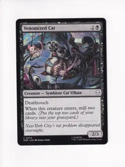 MAGIC THE GATHERING MTG MARVEL'S SPIDER-MAN VENOMIZED CAT (#3) - Image 1