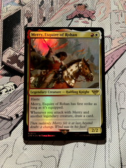 (Foil) (Promo) Merry, Esquire of Rohan | LOTR: 215 | Near Mint | Magic MTG Card - Image 1
