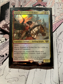 (Foil) (Promo) Merry, Esquire of Rohan | LOTR: 215 | Near Mint | Magic MTG Card - Image 2