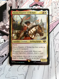 (Foil) (Promo) Merry, Esquire of Rohan | LOTR: 215 | Near Mint | Magic MTG Card - Image 4
