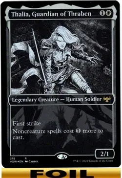 1x - Thalia, Guardian of Thraben - FOIL SHOWCASE 318 -Innistrad: Crimson Vow MTG - Image 1