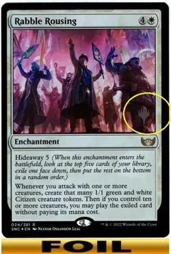 1x - Rabble Rousing - FOIL PROMO #24p - Streets of New Capenna - NM MTG - Image 1