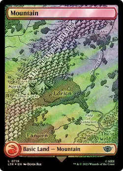 Mountain #719 Surge Foil Full Art The Lord of the Rings NM MTG - Image 1