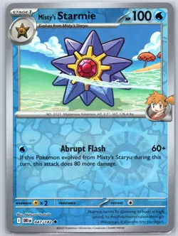 Misty's Starmie 047/182 Near Mint RevHolo Destined Rivals Pokemon Shipnow - Image 1