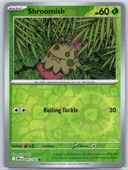 Shroomish 005/182 Near Mint RevHolo Destined Rivals Pokemon Shipnow - Image 1