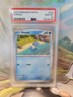Pokemon Horsea Paradox Rift #030 Graded Card PSA 10 - Image 1