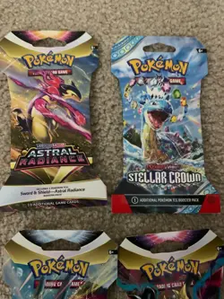 4 PACKS POKEMON DIFFERENT SLEEVED BOOSTER PACKS, LOST ORIGIN, ASTRAL & MORE - Image 3