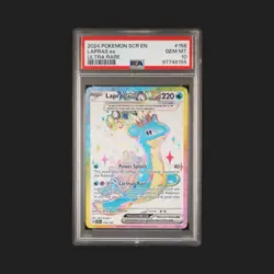 2024 Pokemon Stellar Crown Lapras EX 158/142 ULTRA RARE PSA 10 Gem Mint - Image 1