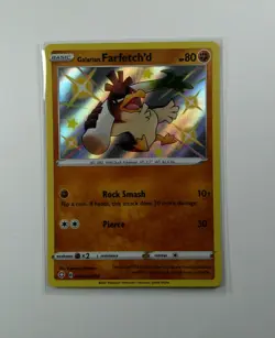 Farfetch'd Galarian Pokemon TCG Shining Fates SV063/SV122 Holo Shiny Holo Rare - Image 1