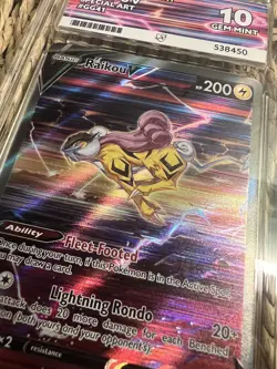 Pokemon TCG Raikou v GG41/GG70 Alternate Art Crown Zenith Ace 10 - Image 3