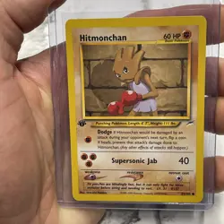 Pokemon Hitmonchan 69/105 - Neo Destiny 1st Edition - NM Near Mint Pokemon Vtg - Image 1
