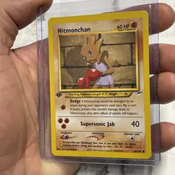 Pokemon Hitmonchan 69/105 - Neo Destiny 1st Edition - NM Near Mint Pokemon Vtg - Image 2