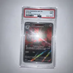 2023 POKEMON OBF EN-OBSIDIAN FLAMES SCIZOR PSA 9 ILLUSTRATION RARE #205 - Image 2