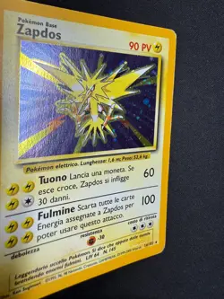 Pokemon Zapdos 16/102 Set Base Rara Holo Unlimited Wizards ITA Carte Vintage - Image 5