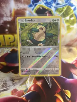Snorlax REVERSE HOLO RARE 50/68 Hidden Fates Pokemon TCG Card - Image 1