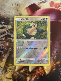 Snorlax REVERSE HOLO RARE 50/68 Hidden Fates Pokemon TCG Card - Image 3