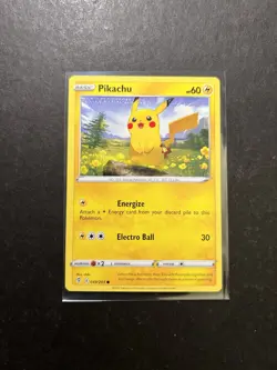 Pikachu 49/203 Pokemon Card SWSH Evolving Skies Print Roller Ink Error PTCG - Image 1