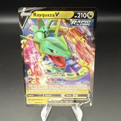 Pokemon TCG Rayquaza V SWSH147 Black Star Promo Ultra Rare Holo Card - Image 1