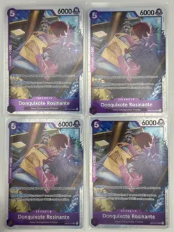 OP10-072 Donquixote Rosinante SR One Piece TCG English Card x4 - Image 1