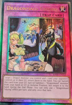 Dragonmaid Tidying - RA04 EN102 ULTIMATE RARE 1st Edition YuGiOh TCG Card - Image 1