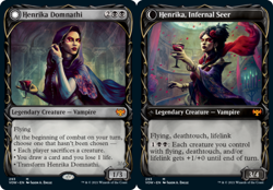 MTG - Henrika Domnathi // Henrika, Infernal Seer - Showcase - Innistrad: Crimson - Image 1